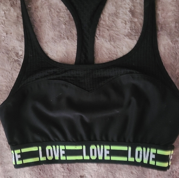 Love black racerback sports bra training top small - Picture 3 of 6